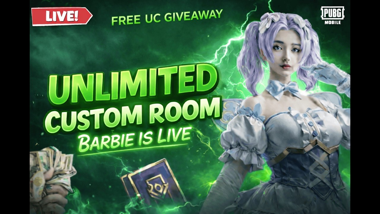 FREE UC GIVEAWAY GINNE UPDATE BARBIE IS LIVE  #barbieislive #bgmilive #bgmi#funny