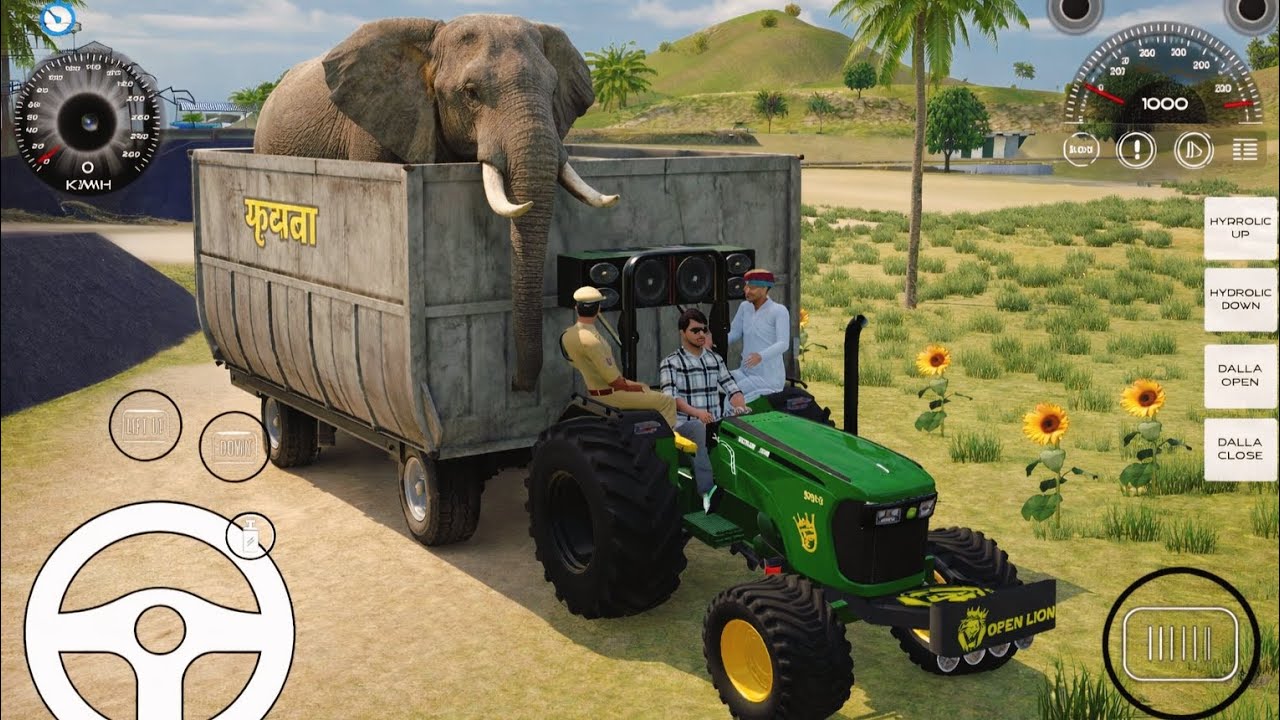 एक बड़े हाथी को ट्रॉली में लेकर जा रहे हैं 🚜 ! Indian vehicles simulator 3d geme 🎮 ! #viralvideo 