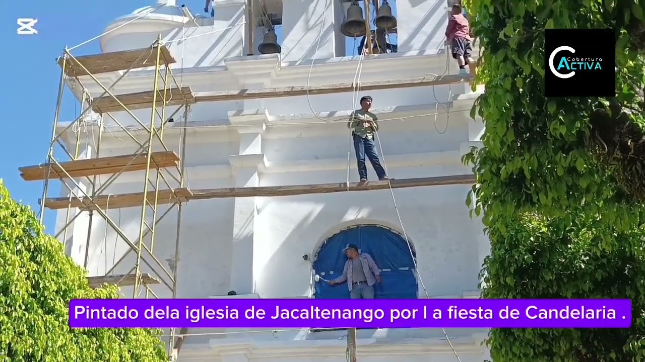 Pintado de la iglesia de  Jacaltenango por la fiesta de Candelaria.