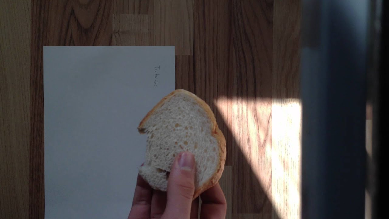 Brot zum Radieren - so radiert man ohne Radiergummi