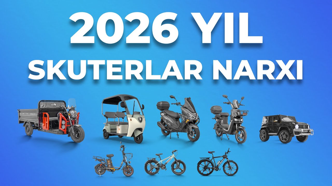 Drongo - 2026 yilgi narxlari (skuter, motoroller, trisikl, bayklar, benzilliar, velosipedlar