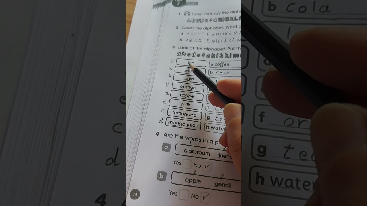 كتاب النشاط انكليزي للصف الرابع الإبتدائي  Unit 3  Lesson 2