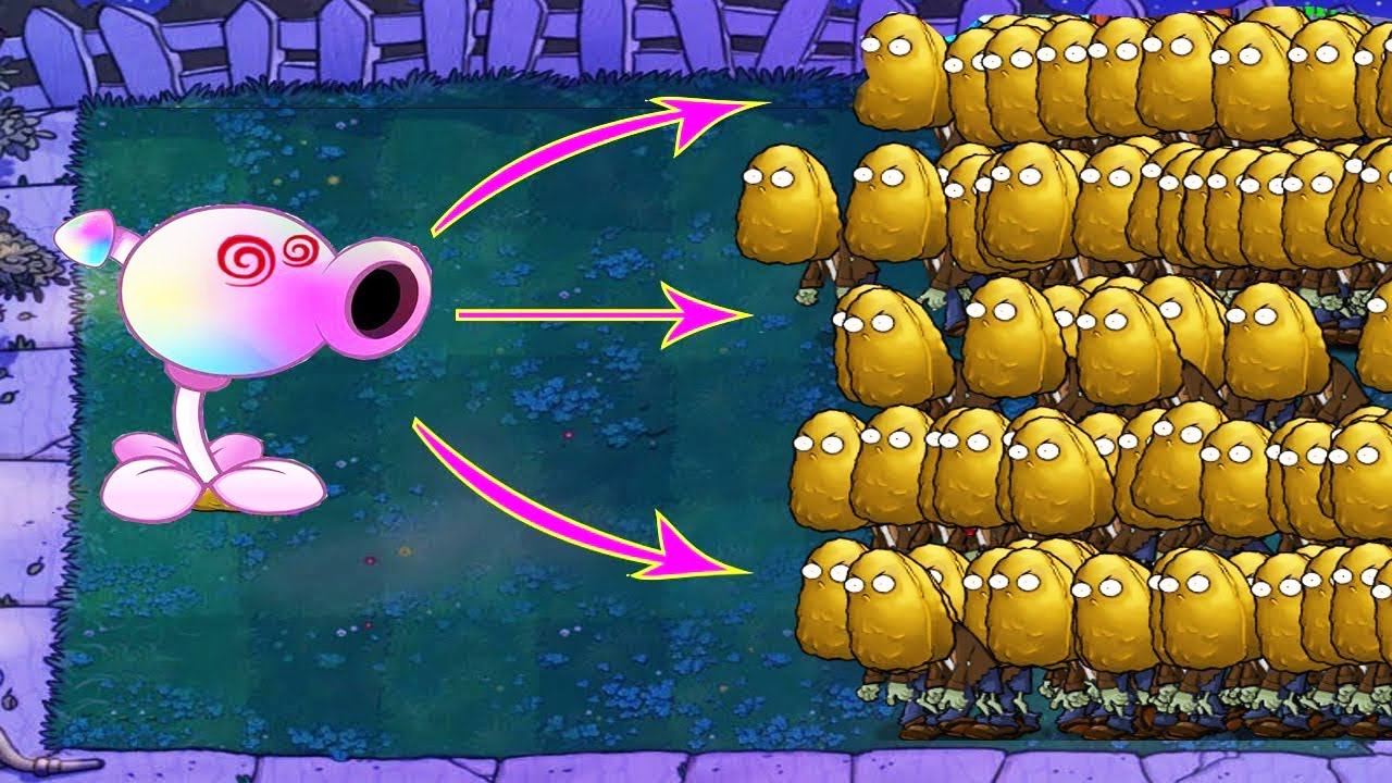 999 Football Zombie vs Hypno-shroom - Plants vs Zombies Minigames Zombotany 2