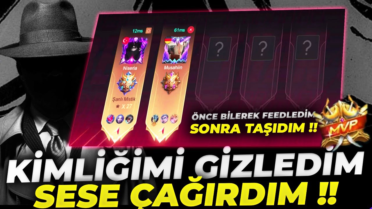 KİMLİĞİMİ GİZLEYİP SESE ÇAĞIRDIM !! BİLEREK FEEDLEDİM SONRA TAŞIDIM Jin | Mobile Legends