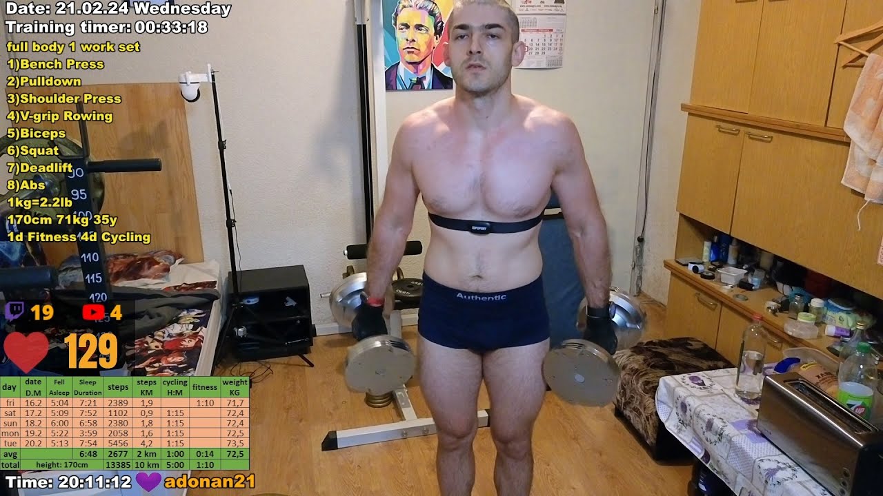 Fitness Workout Live Stream 21.02.2024 fiv