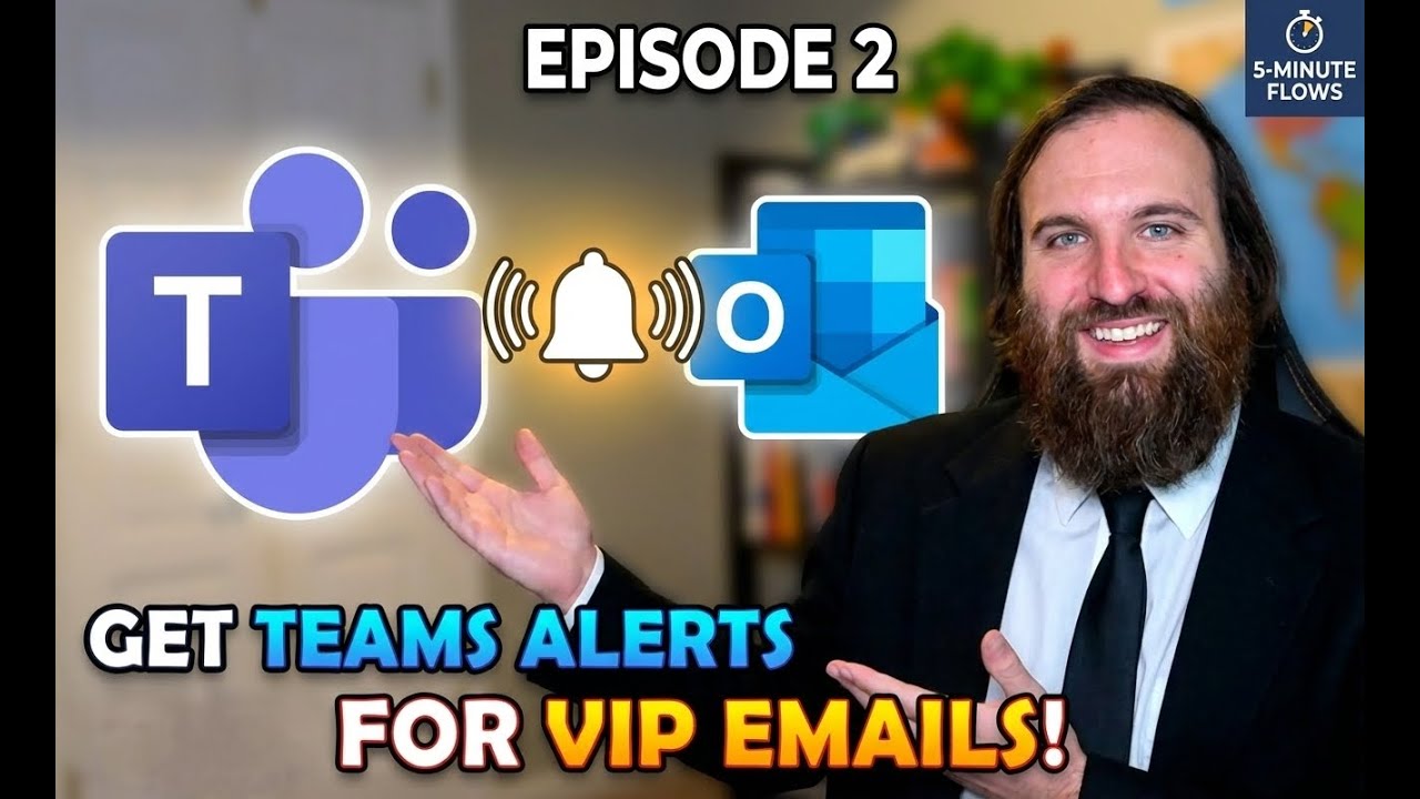 Microsoft Teams Alerts for VIP Emails (Outlook + Power Automate) | Step-by-Step