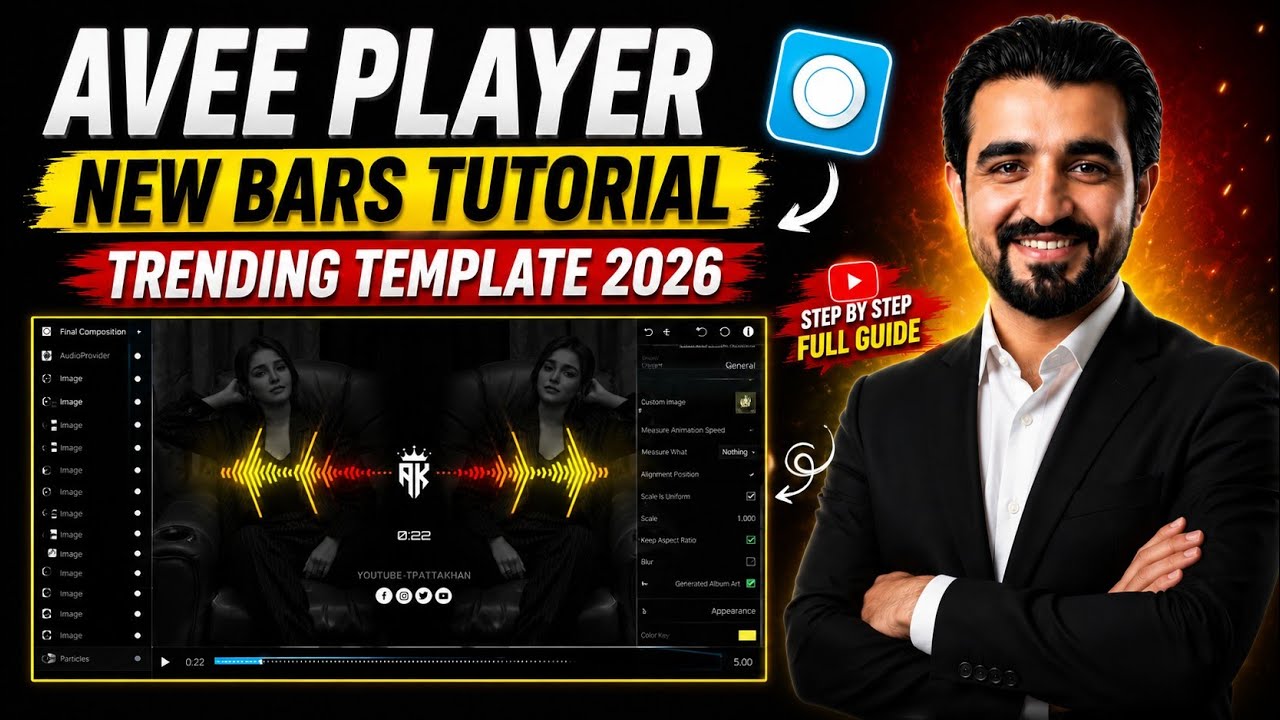 Avee Player Template Tutorial, New Bars Tutorial, Viral Template 2026,