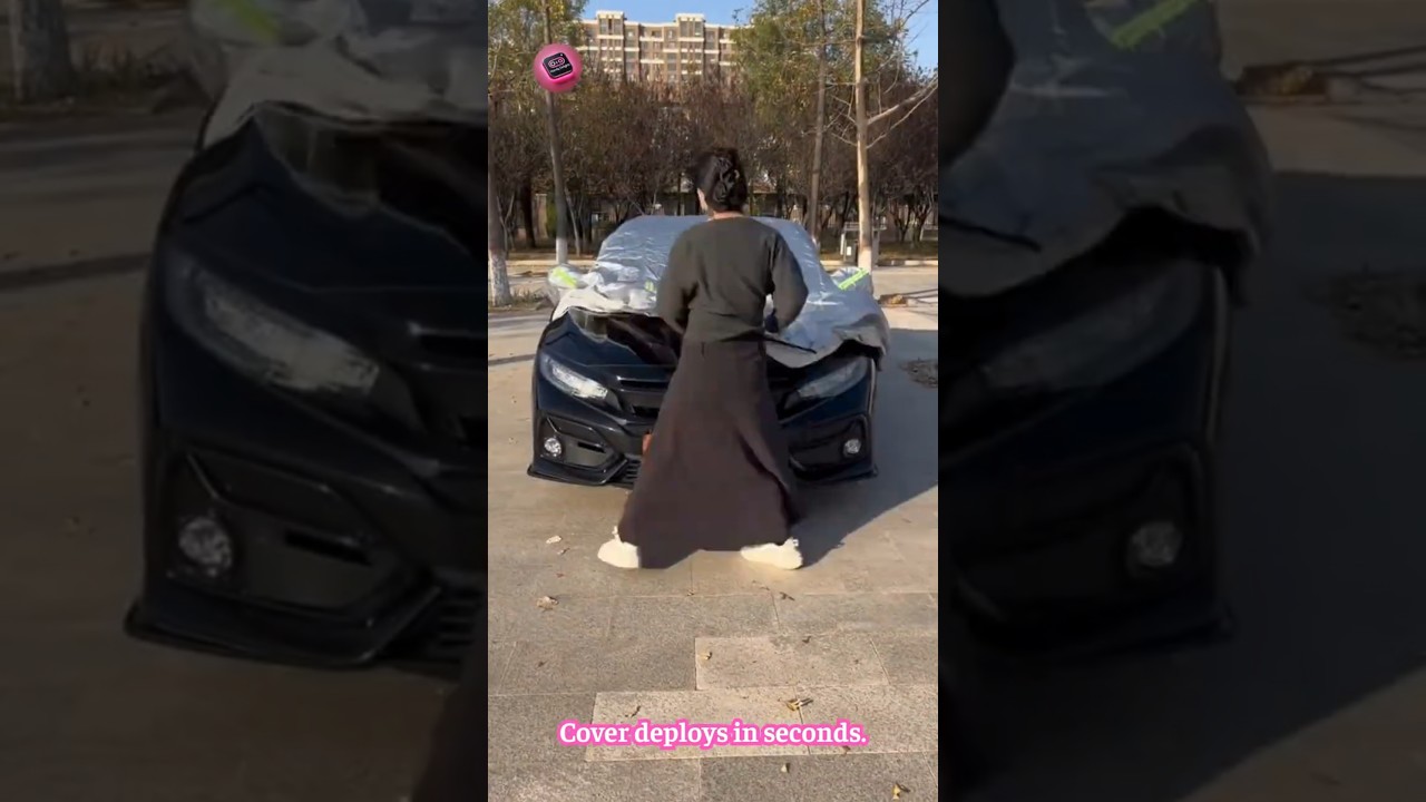 INSTANT CAR COVER DEPLOYMENT &mdash; effortless protection unfolds in seconds #CarCare