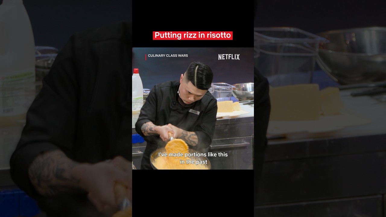 Oddly satisfying video of #NapoliMatfia making risotto #cooking #CulinaryClassWars #Netflix
