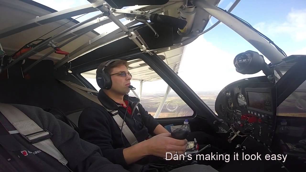 Ikarus C42 doing circuits at Manchester Barton