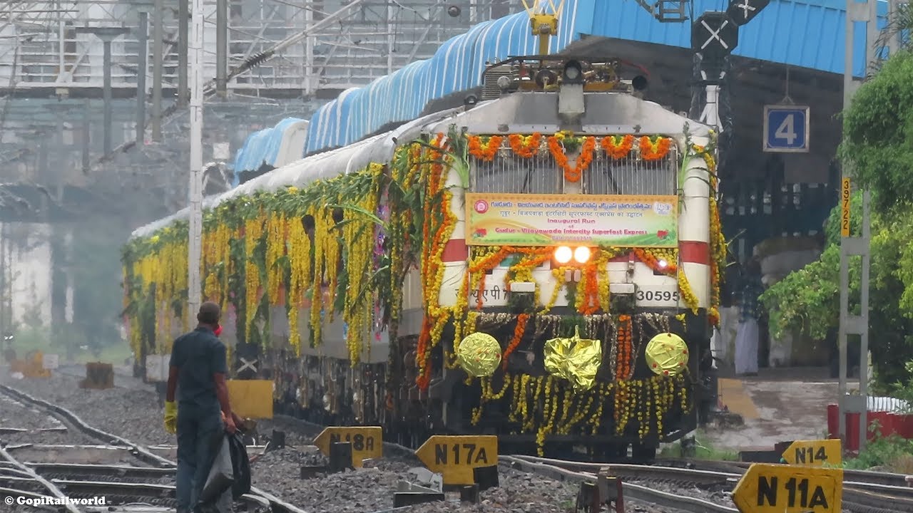 GRAND INAUGURATION OF GUDUR - VIJAYAWADA VIKRAMASIMHAPURI INTERCITY SF EXPRESS | INDIAN RAILWAYS