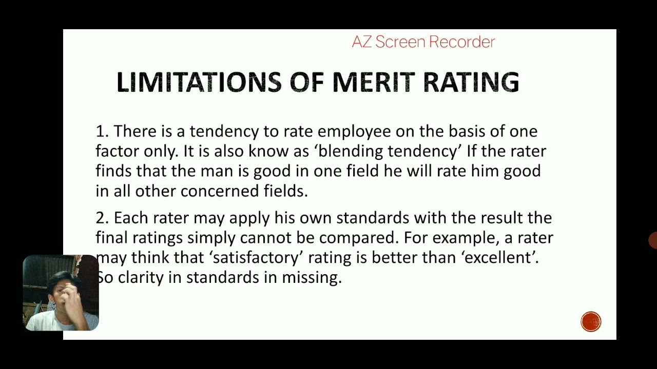 Merit rating advantages methods and limotations