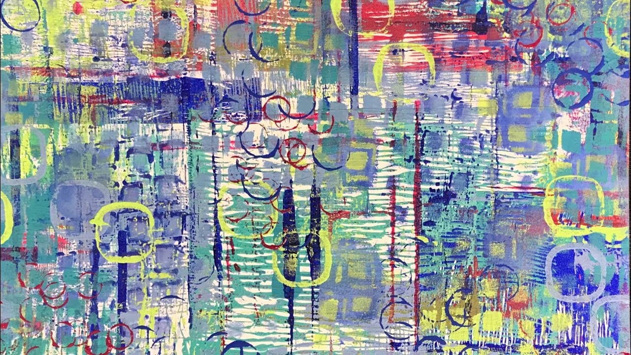 Mixed Media Master Board - How To Build A Colourful Busy Layered Background