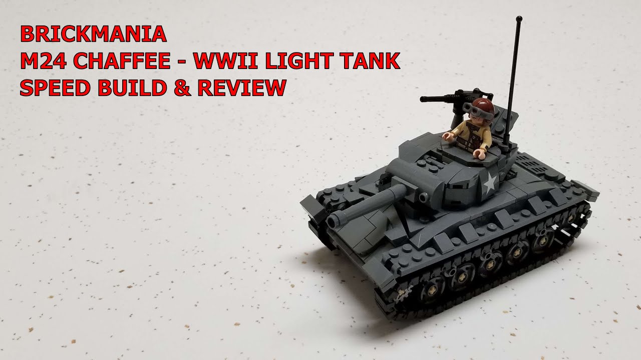 BRICKMANIA CUSTOM LEGO, M24 CHAFFEE - WWII LIGHT TANK, SPEED BUILD & REVIEW