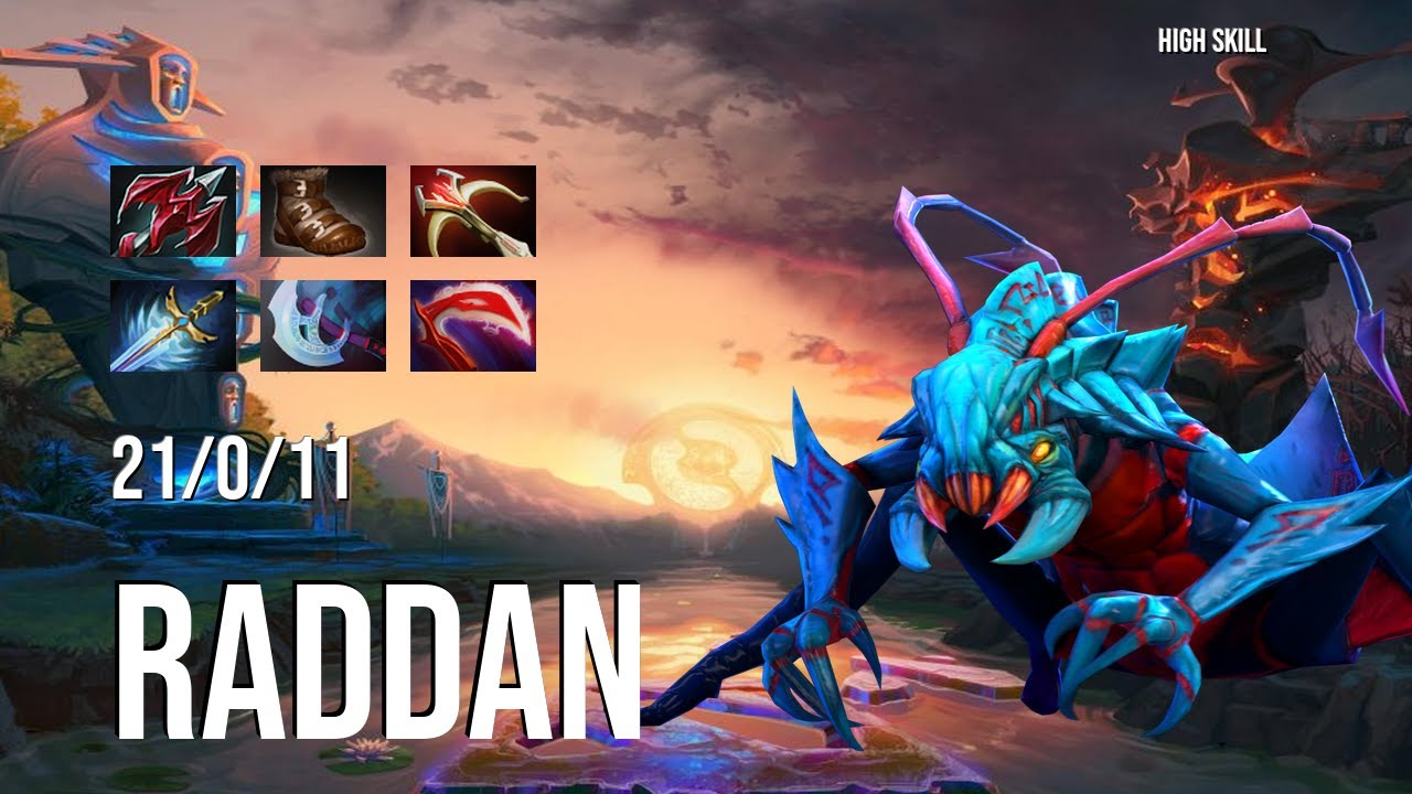 Dota 2 Pro Gameplay   Raddan   Weaver   21 0 11 / Azjol-Nerub Warrior / Carry / Team Spirit