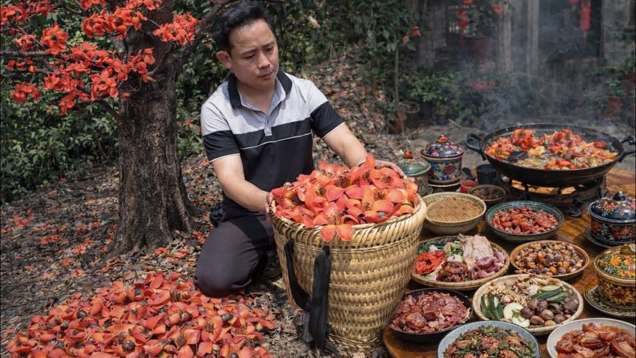 CEO Trieu Vang-The March rice flower, Secrets to cooking traditional dishes from rice flowers.