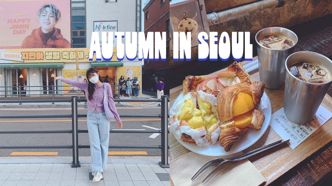 Autumn in Seoul (vlog pt.1) | Jimin's birthday cafe events & lots of coffee