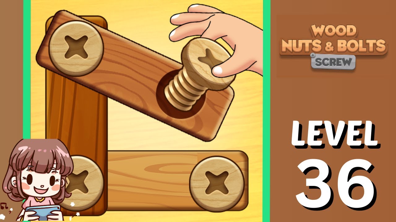 Wood Nuts and Bolts Screw Level 36 Solution Walkthrough ⚙️🧩