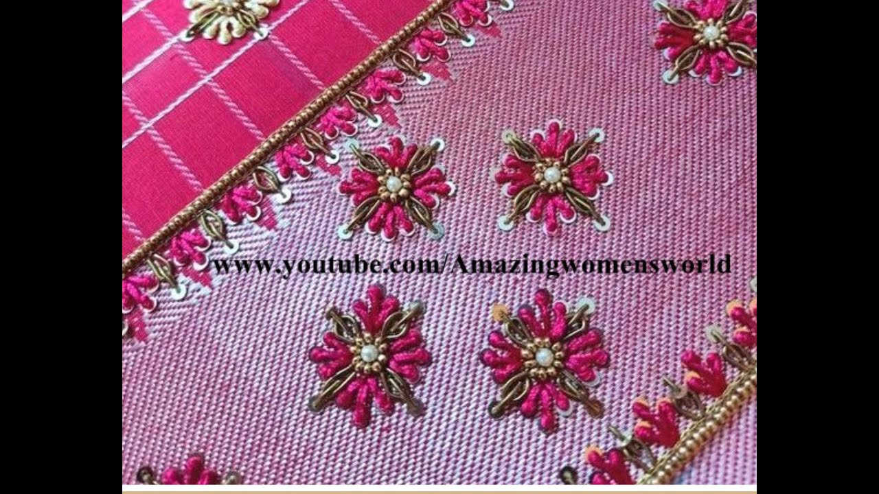Most Classic Sequence Designing with Normal Stitching Needle - Same Like Aari/Maggam Work/Embroidery