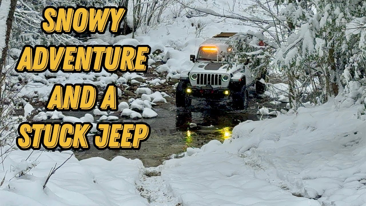 Jeep Gets Stuck While Off-Roading in the First Snowfall of the Year (Frontier to the Rescue)