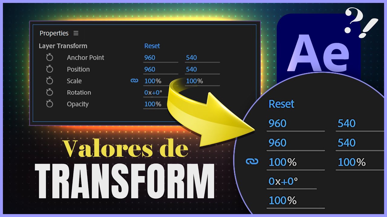 MASTER CLASS: Valores de Transform no After Effects || Fundamentos