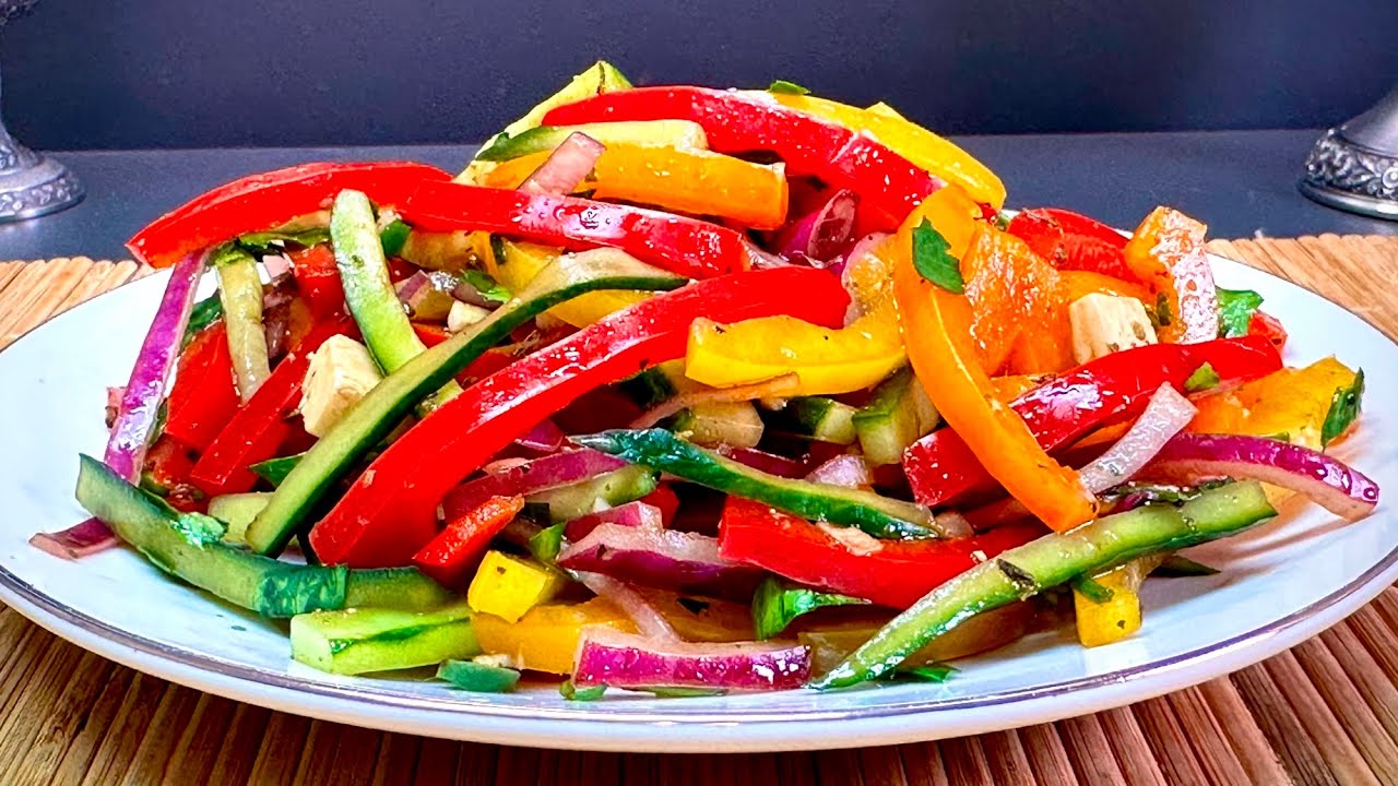 Салат, который сжигает жир на животе! Легко и вкусно! 👍😋