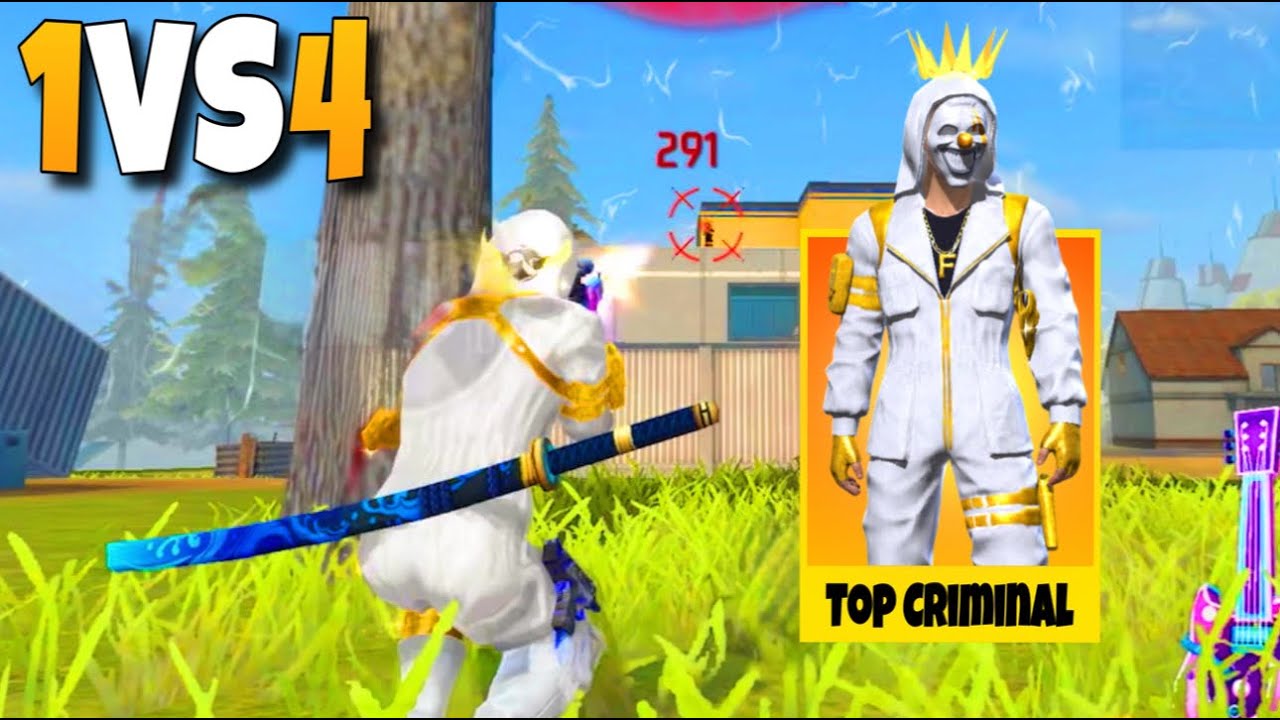 TESTEI O NOVO TOP CRIMINAL DOURADO NO SOLO VS SQUAD!! FREE FIRE MOBILE