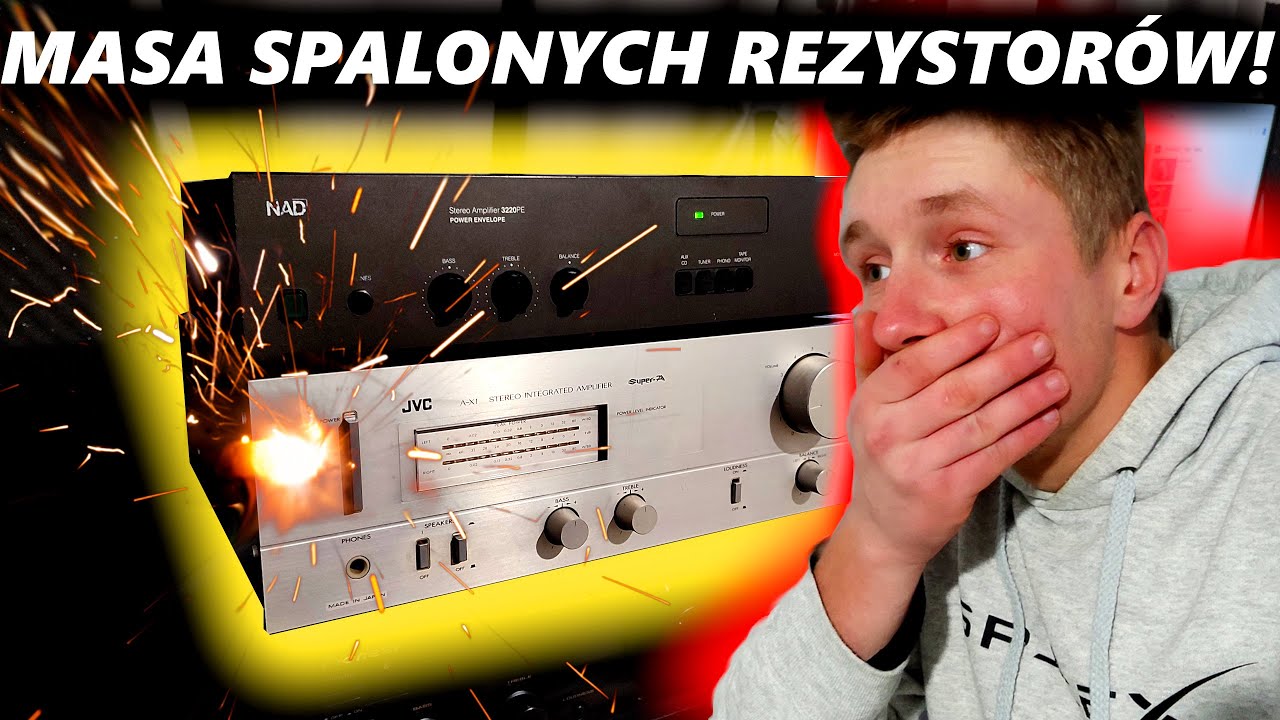 NAPRAWIAM 2 WZMACNIACZE Z LAT 80 OD WIDZA (I POPRAWIAM FABRYKĘ :D) NAD 3220PE | JVC A-X1 #2