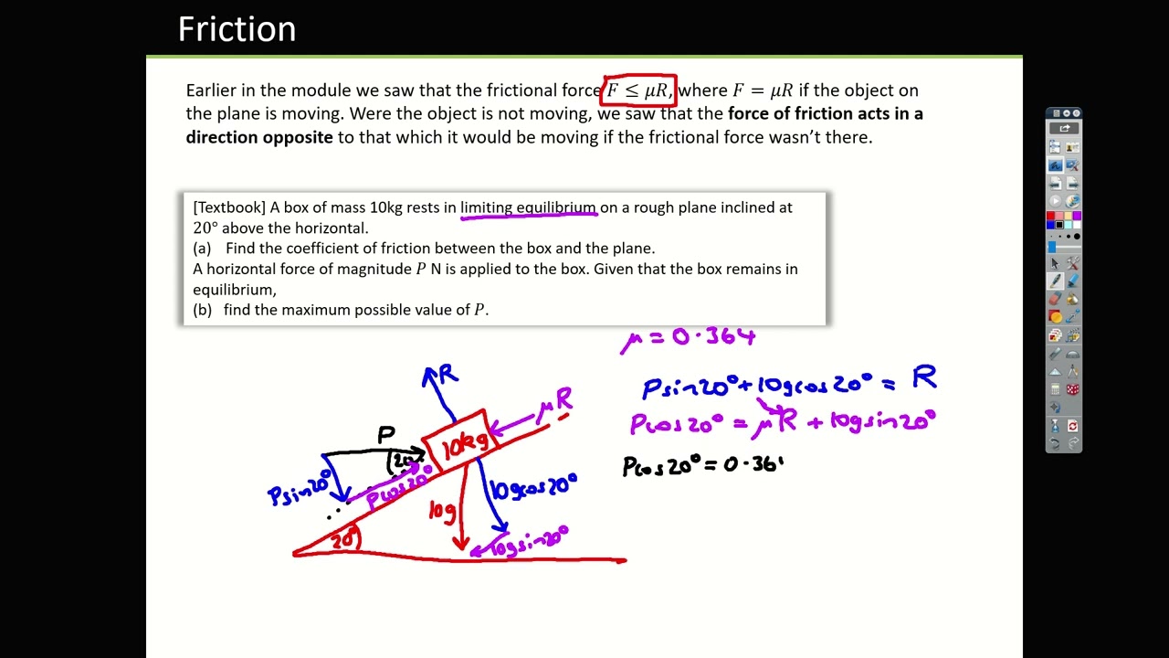 Equilibrium on an Inclined Plane