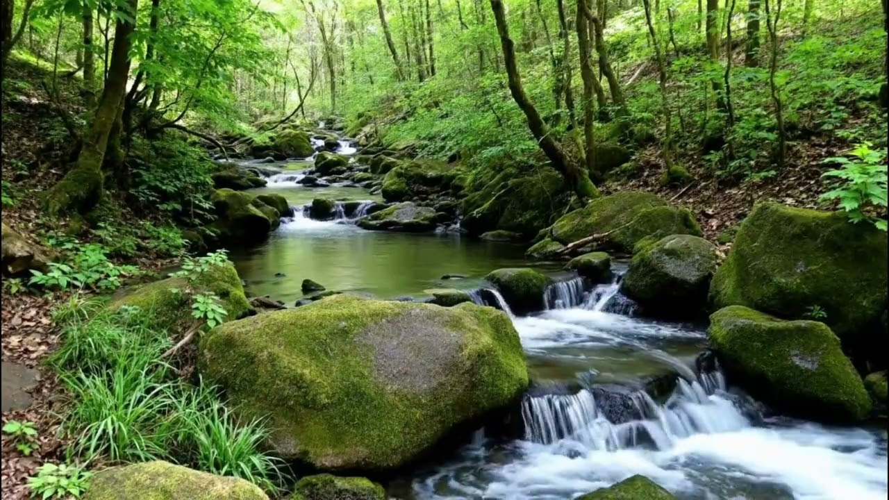 Clear Forest Creek with Gentle Flow | Relaxing Nature Sounds for Deep Sleep