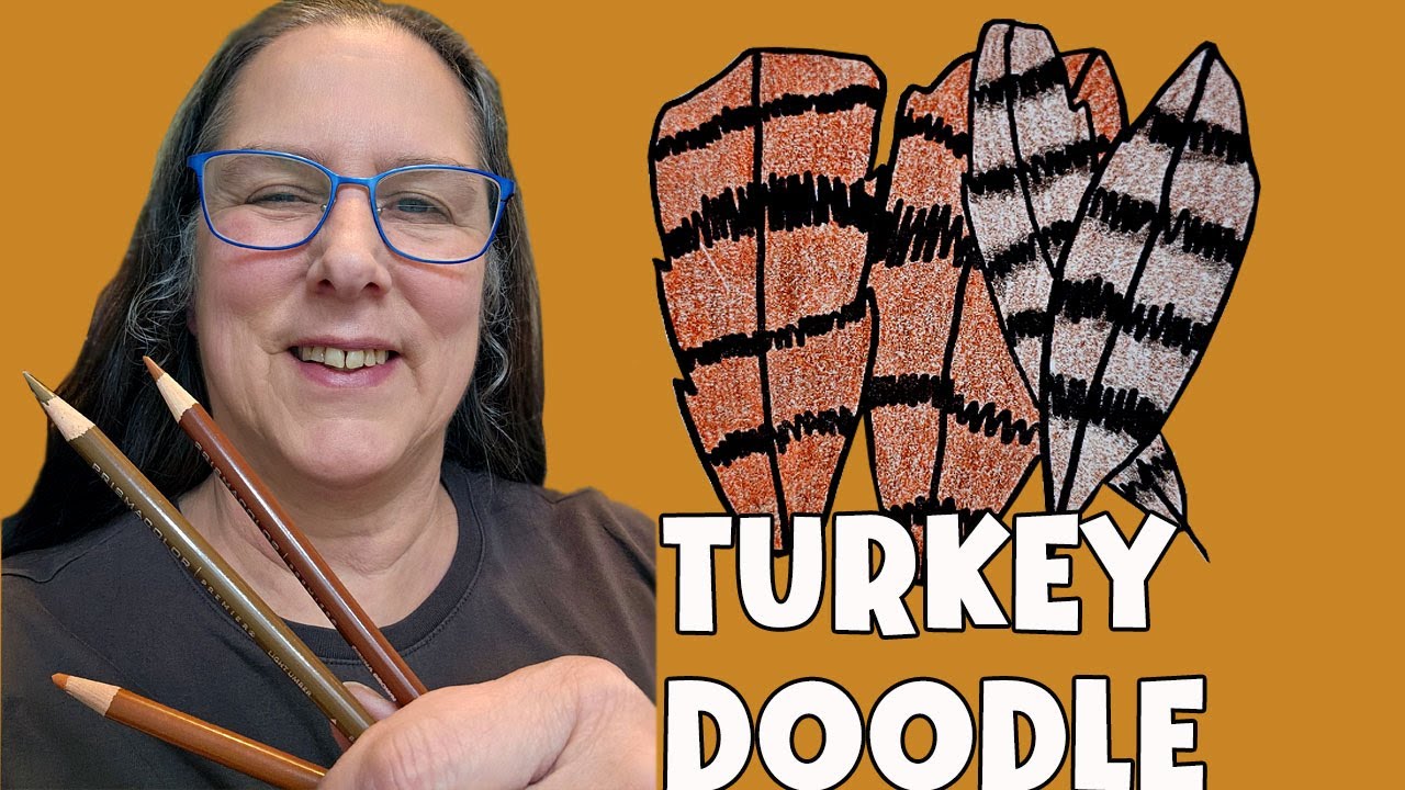Turkey feather doodle
