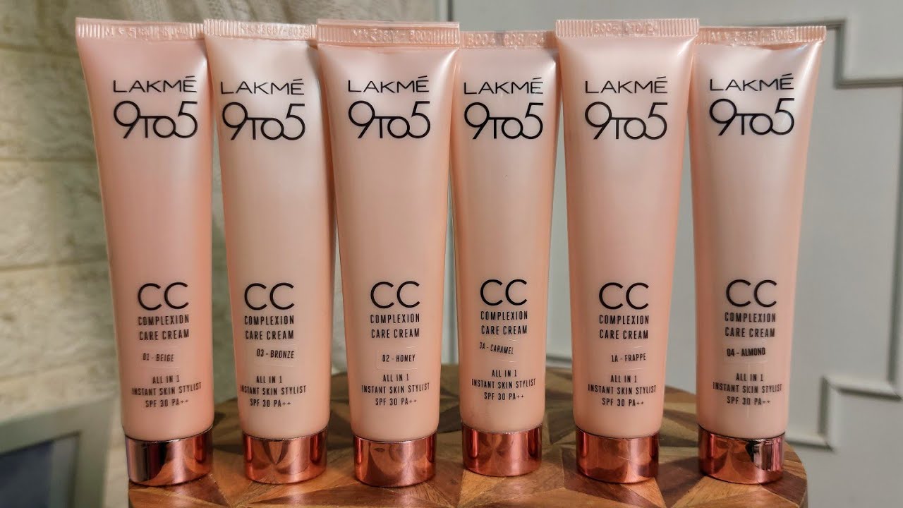 LAKME 9TO5 CC COMPLEXION CARE CREAM ALL 6 SHADES | RARA | HOW TO choose correct shades of cc cream