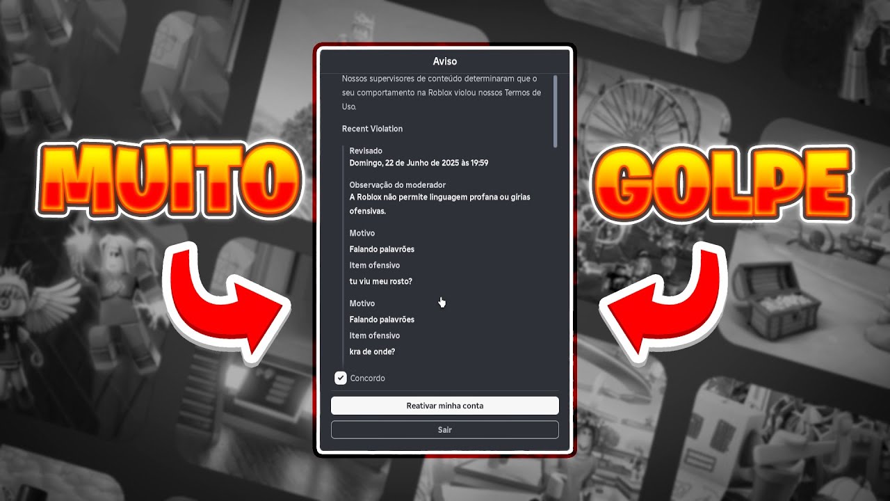 Fui BANIDO sendo GOLPISTA no Roblox?!