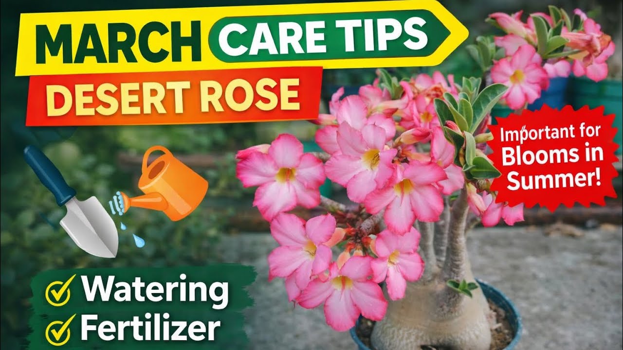 Уход за адениумом в марте / Что нужно сделать с цветами.