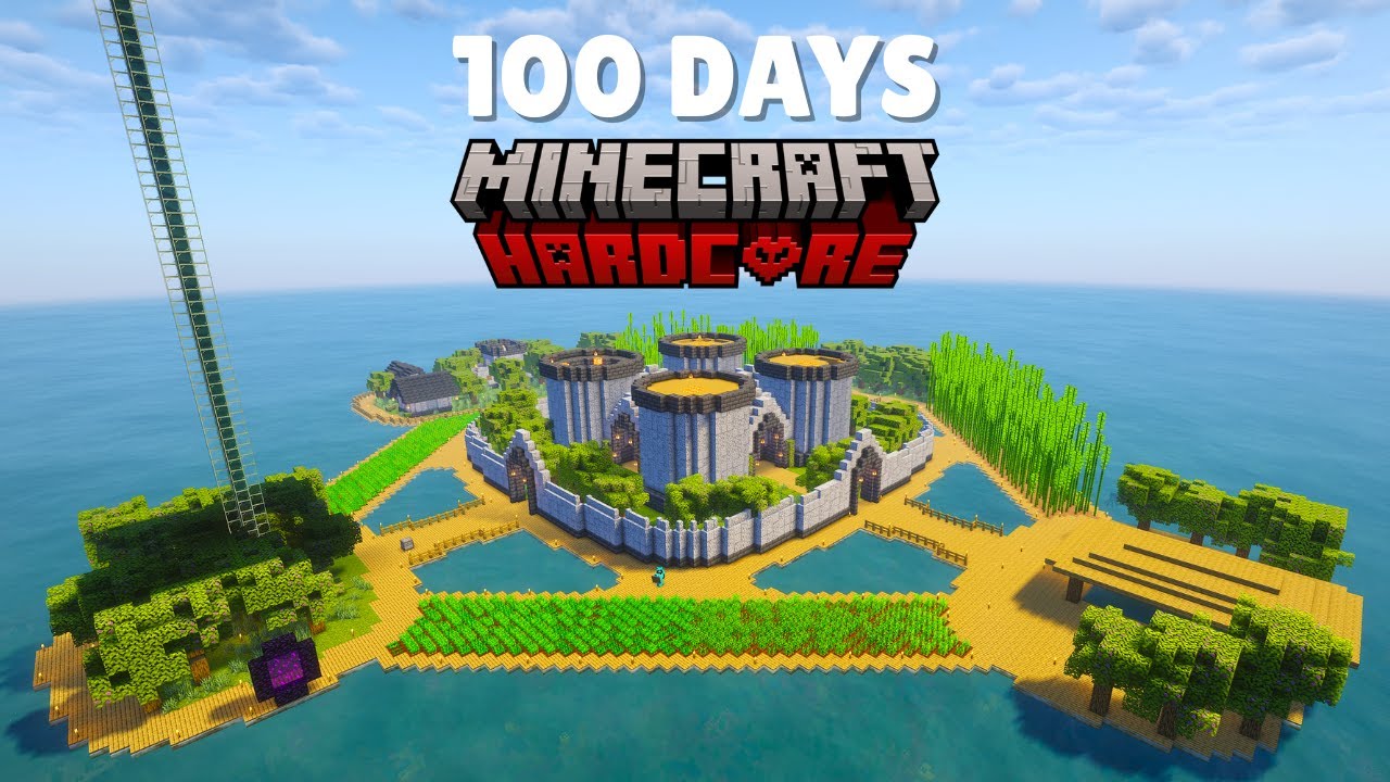 100 DAYS in an OCEAN ONLY World in Minecraft Hardcore