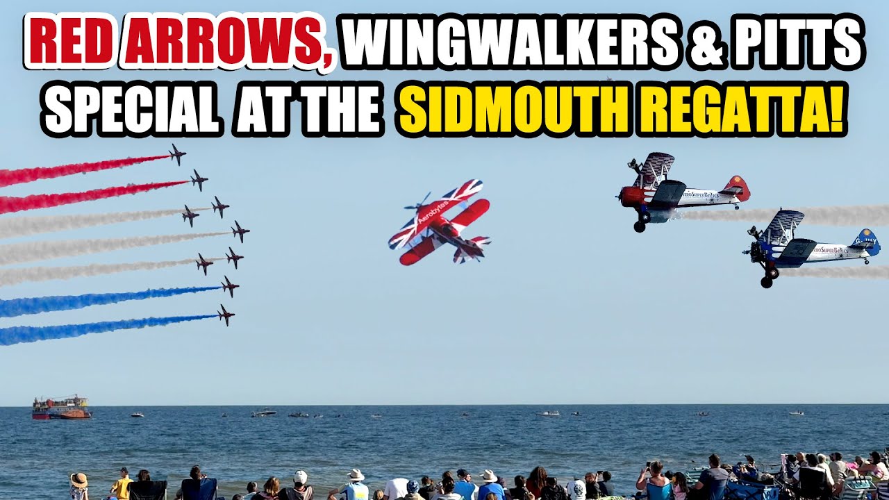 All the action from the Sidmouth Regatta AIR DISPLAY |  PLUS RED ARROWS return to Exeter Airport!