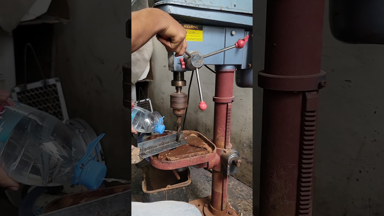 Metal Drilling Techniques | Drilling machine|V Steel|steel drilling|stainless .