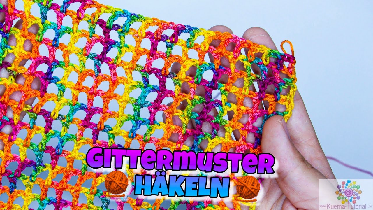 Einfaches Netz/Gittermuster - H&auml;keln | #Tasche | #Beutel | #Sommertuch