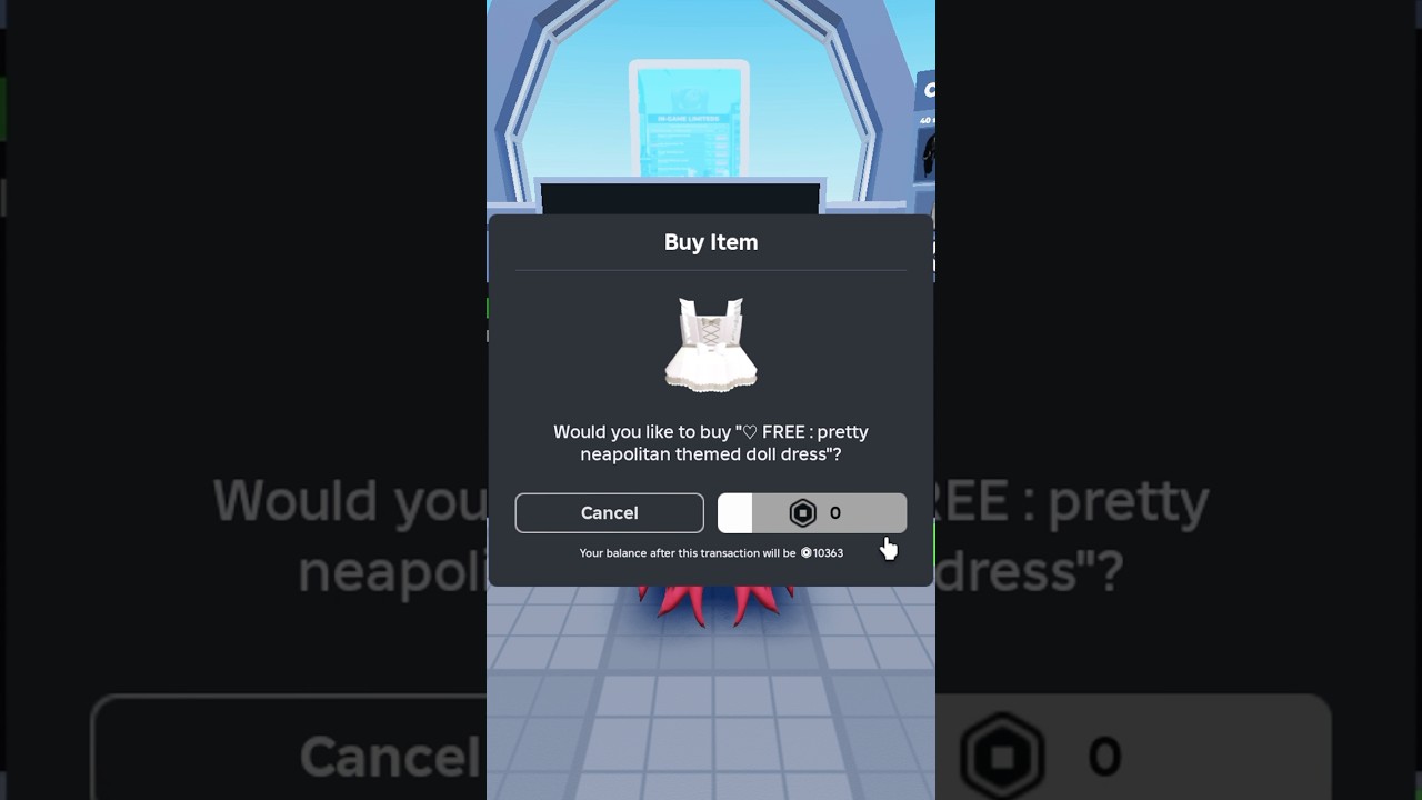 SNIPED #235/260 ♡ FREE : pretty neapolitan themed doll dress #freeugclimited #recommended #roblox