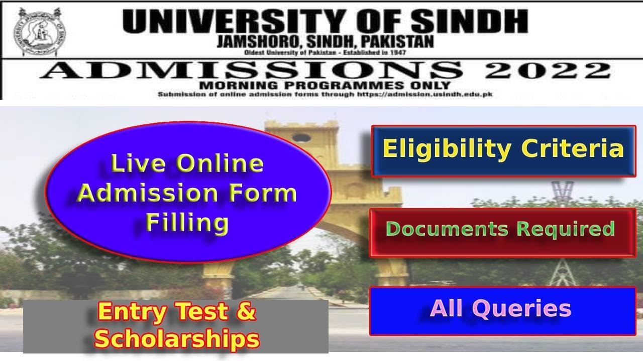 University of Sindh Admissions Session 2022 || Online Application with Account Creation || Live Demo