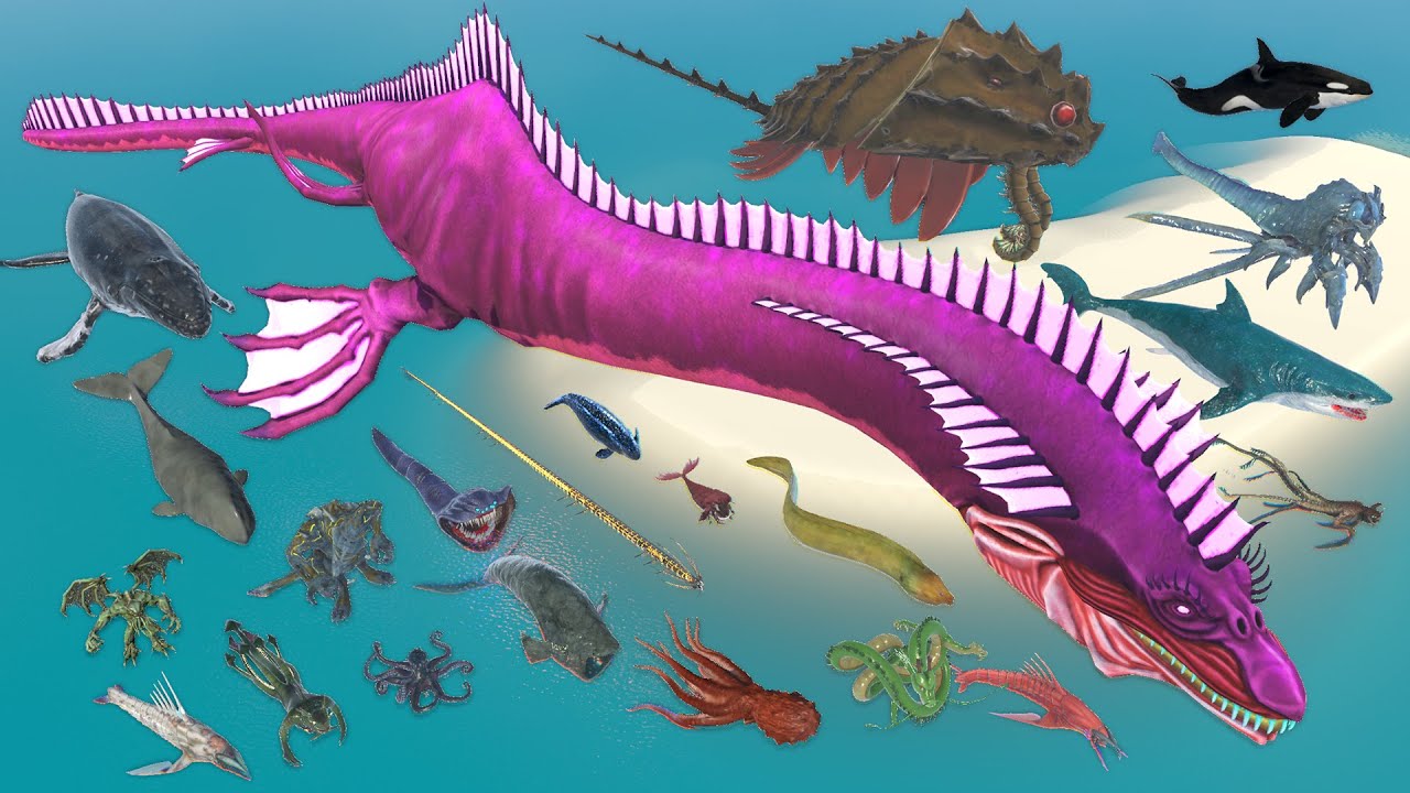 Sea Kings Vs Sea Eater vs 3D Legendary Sea Monster Size Comparison