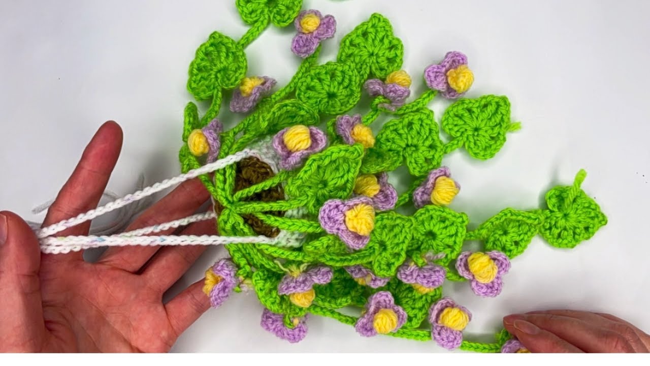 🪴😍 EASY Crochet Mini Hanging Car Plant 😍🪴