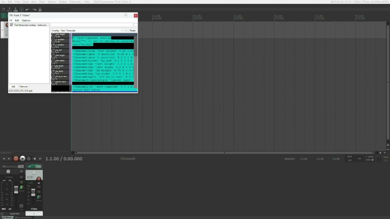 How to create videos with text overlays and background videos in REAPER