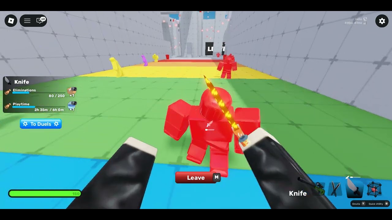 roblox i am practicing knife only in roblox rivals