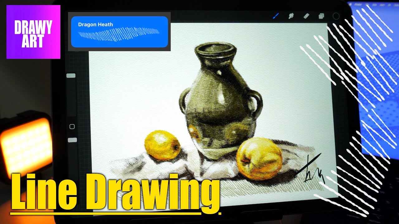 Painting a Still Life with the Hardest Brush in Procreate