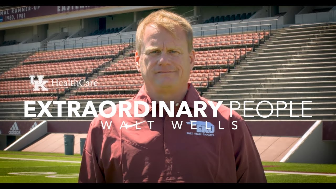 EKU football coach Walt Wells had a heart attack and was saved by UK HealthCare