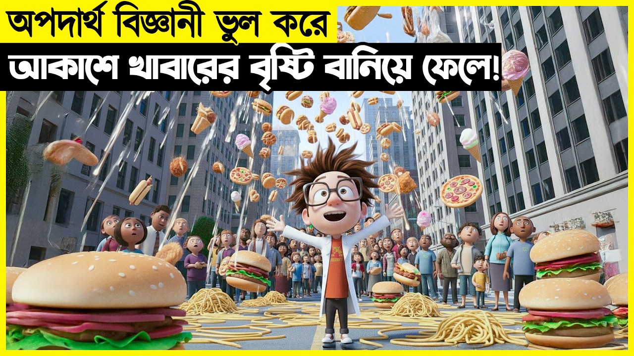 আকাশ থেকে বার্গার পড়তে শুরু করে আর শহরের মানুষ সব এসে সেগুলো...