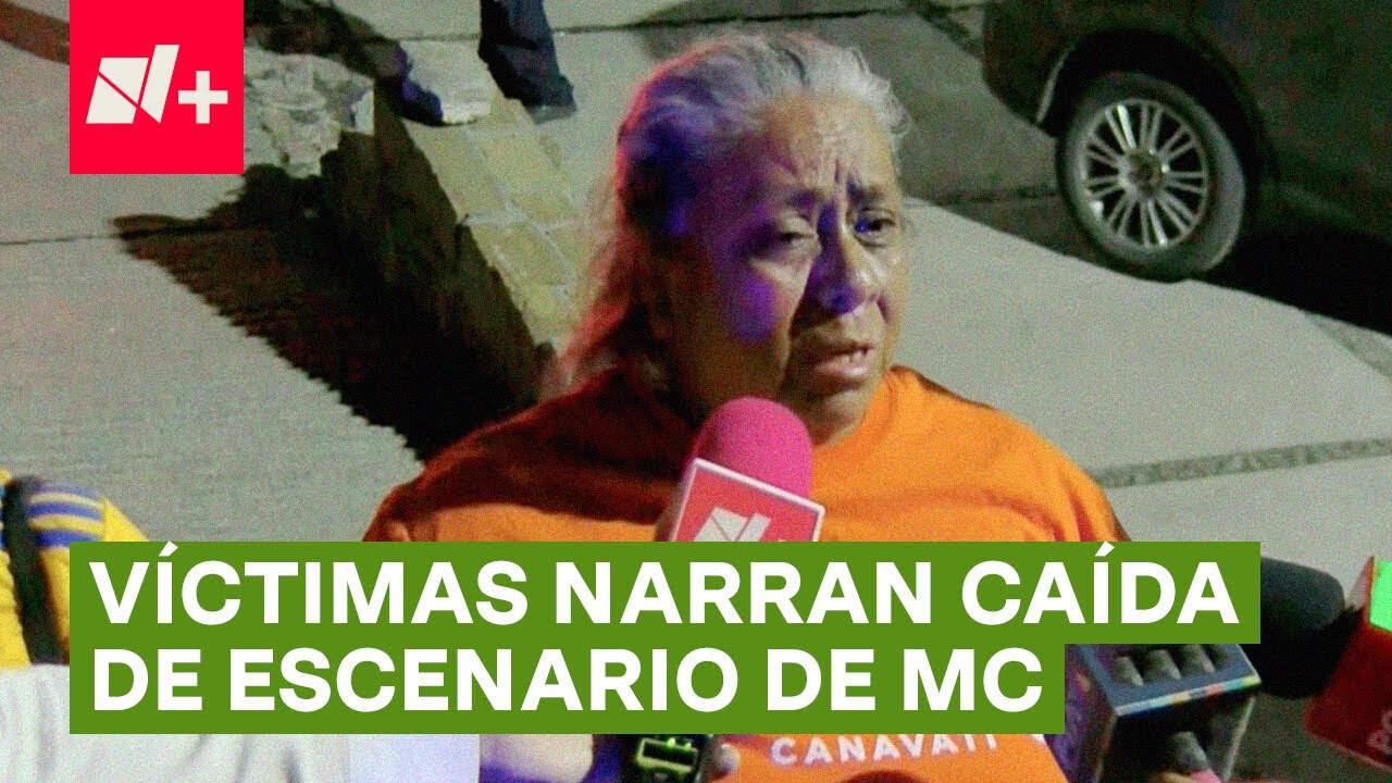 Narran tragedia lesionados por ca&iacute;da de escenario en evento con M&aacute;ynez - N+