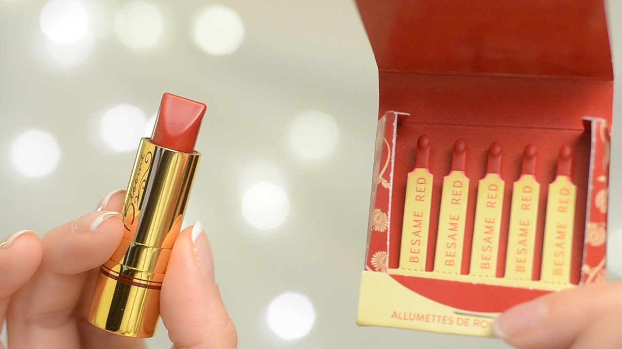 Bésame Cosmetics Lipstick Matches | Besame Red 1920 |  Review, & Wear Test | CORRIE V