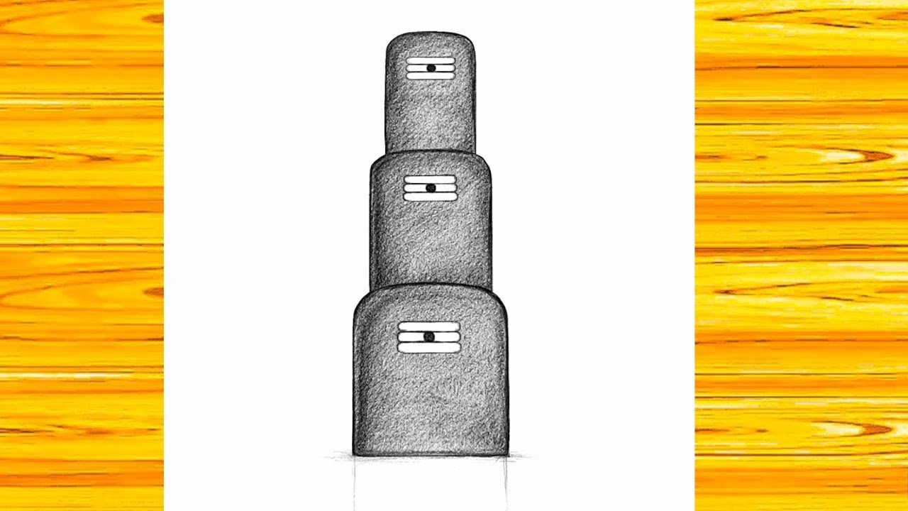शिवलिंग का चित्र 🙏| Shivling Draw Step by Step | Mahadev Shivling Drawing | Shivling Sketch Tutorial
